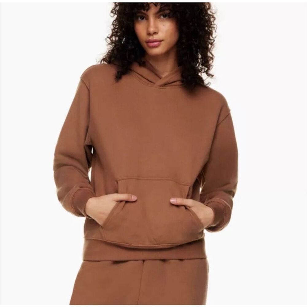 Aritzia TNA Perfect Cozy Fleece Size Small Chocolate Brown